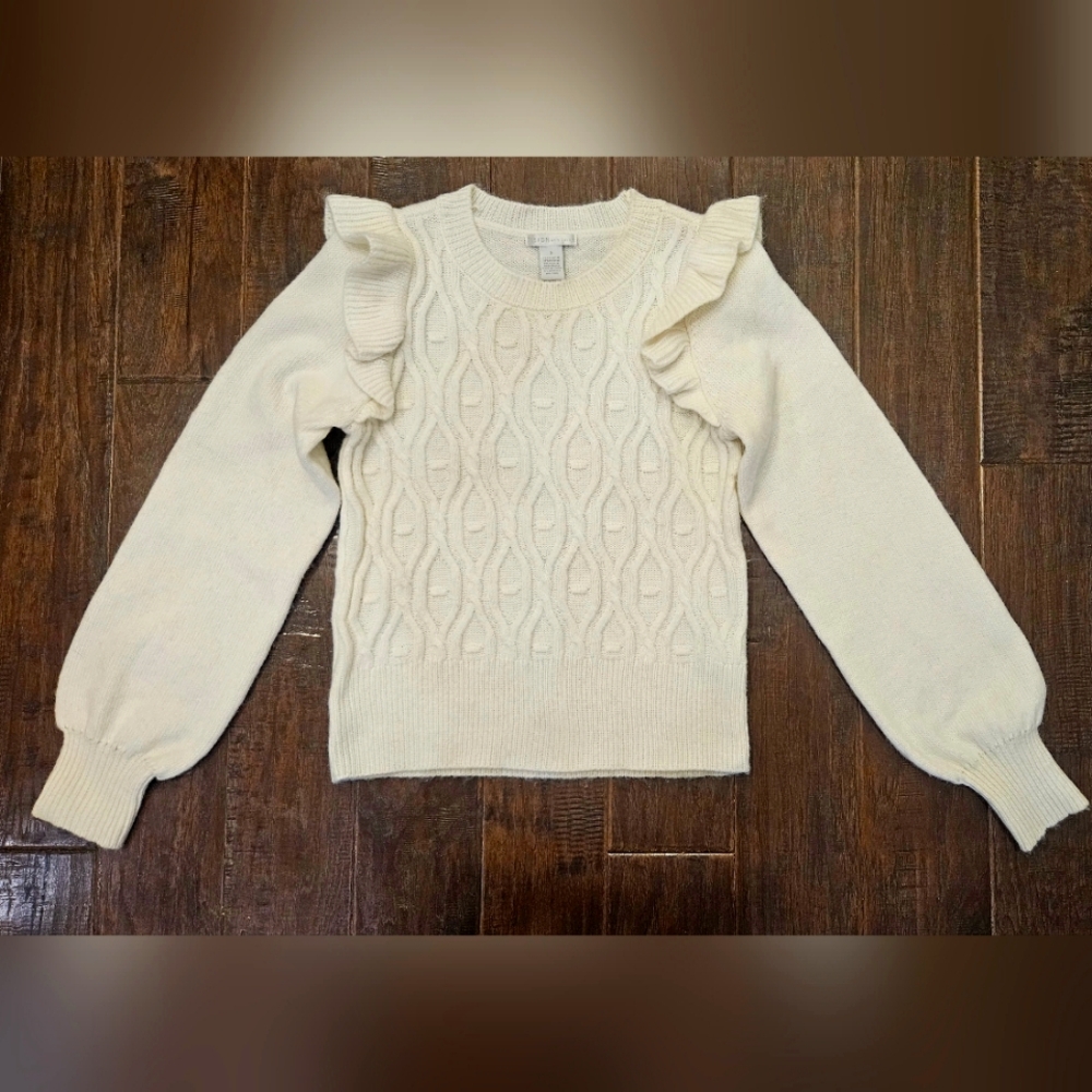 Anthropologie Design History Ruffle Sweater